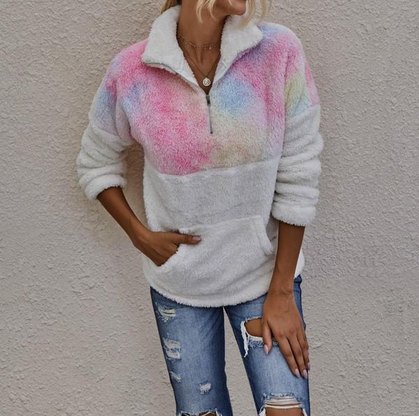 women's hoodies & sweatshirts fall winter tie dye spliced fleece women pullover casual long sleeve half zip up warm sweatshirt female, Black
women's hoodies & sweatshirts fall winter tie dye spliced fleece women pullover casual long sleeve half zip up warm sweatshirt female, Black