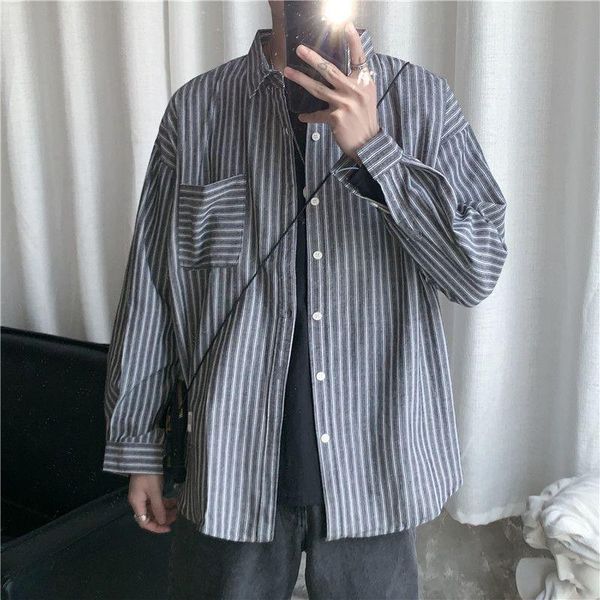 spring and autumn striped shirt men korean fashion loose business casual shirt men harajuku streetwear tooling long sleeve, White;black
spring and autumn striped shirt men korean fashion loose business casual shirt men harajuku streetwear tooling long sleeve, White;black