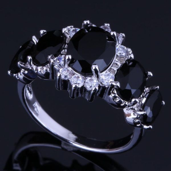 cluster rings stunning oval black cubic zirconia white cz silver plated ring v0411, Golden;silver
cluster rings stunning oval black cubic zirconia white cz silver plated ring v0411, Golden;silver