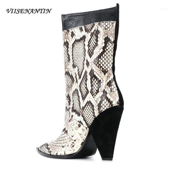 boots fashion white snake print stitching autumn short strange heel slip-on kid suede women mid-calf zapatos de mujer11, Black
boots fashion white snake print stitching autumn short strange heel slip-on kid suede women mid-calf zapatos de mujer11, Black