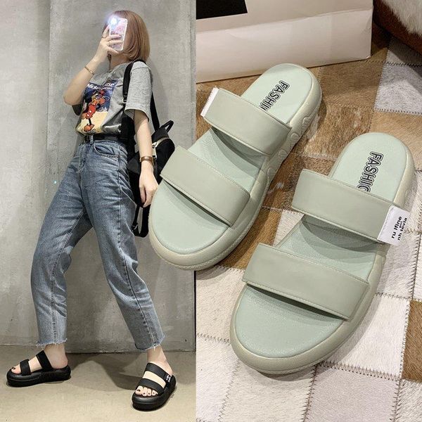slippers women 2021 summer fashion casual thick bottom increased sports wild flat z1012, Black
slippers women 2021 summer fashion casual thick bottom increased sports wild flat z1012, Black