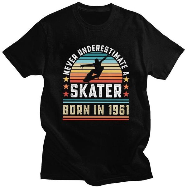 men's t-shirts male skater in 1961 60th t shirts short sleeved cotton tshirts trendy t-shirt 60 years old birthday skateboarding gift, White;black
men's t-shirts male skater in 1961 60th t shirts short sleeved cotton tshirts trendy t-shirt 60 years old birthday skateboarding gift, White;black