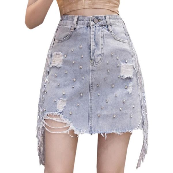 skirts 2021 fashion denim skirt for women summer european high waist slimming heavy diamond fringed hip short, Black
skirts 2021 fashion denim skirt for women summer european high waist slimming heavy diamond fringed hip short, Black
