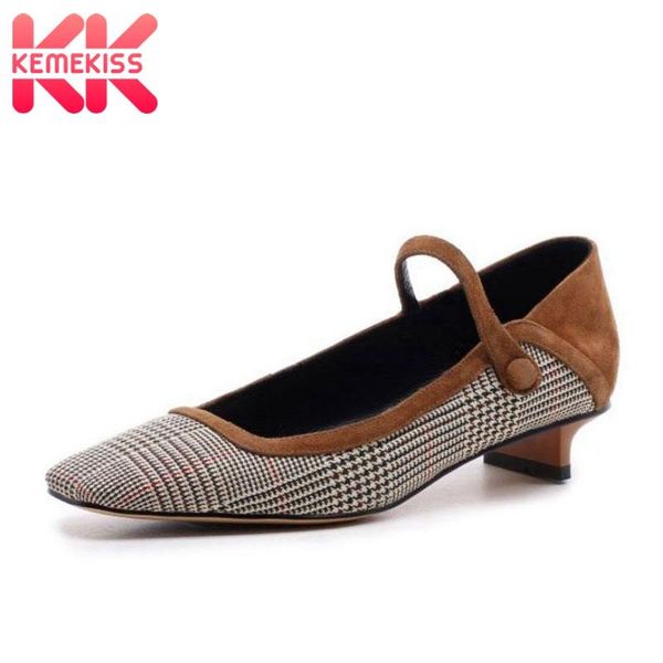 dress shoes kemekiss women pumps real leather vintage plaid square toe high heel casual party strange heels footwear size 33-40, Black
dress shoes kemekiss women pumps real leather vintage plaid square toe high heel casual party strange heels footwear size 33-40, Black