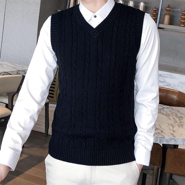 men's vests winter sweater vest v-neck sleeveless solid color knitted casual office korean fashion 2021, Black;white
men's vests winter sweater vest v-neck sleeveless solid color knitted casual office korean fashion 2021, Black;white