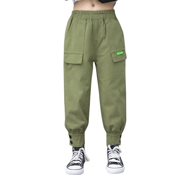 high waist cargo pants for kids girls cool trousers pocket loose cotton sport running for teens girl 5-14 years 210527, Blue
high waist cargo pants for kids girls cool trousers pocket loose cotton sport running for teens girl 5-14 years 210527, Blue