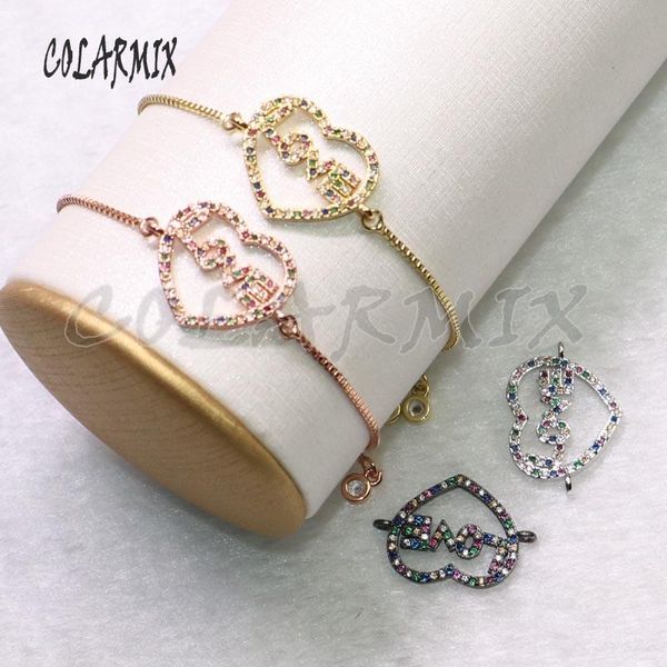 charm bracelets 12pcs fashion zircon heart shape charms bracelet colorful jewelry gift for lady 9269, Golden;silver
charm bracelets 12pcs fashion zircon heart shape charms bracelet colorful jewelry gift for lady 9269, Golden;silver