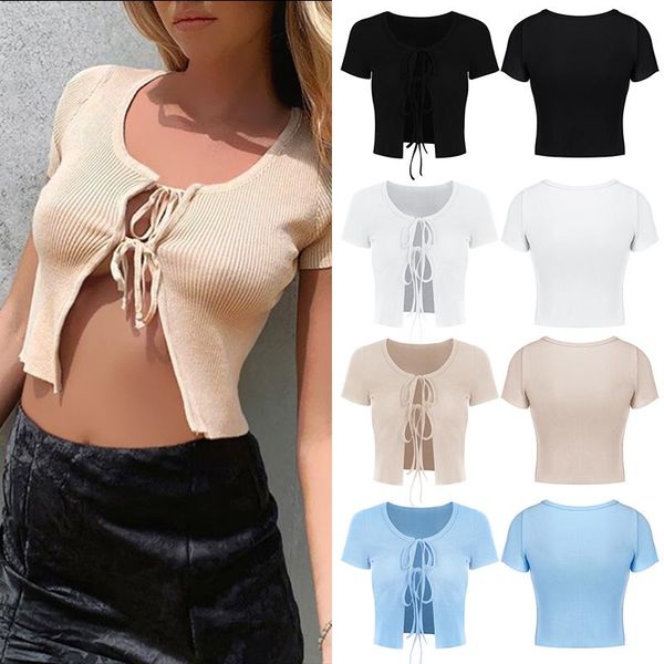 women's tanks & camis knotted tie cardigan crop lace-up bow knitted short sleeve summer open tank women, White
women's tanks & camis knotted tie cardigan crop lace-up bow knitted short sleeve summer open tank women, White
