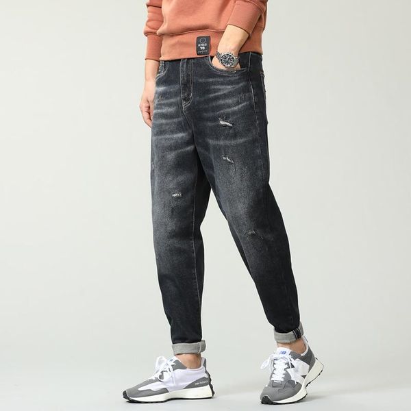 men's jeans bx863 men tapered harem loose korean style trendy fashion urban scratch bleached retro zipper- all-match denim pants, Blue
men's jeans bx863 men tapered harem loose korean style trendy fashion urban scratch bleached retro zipper- all-match denim pants, Blue