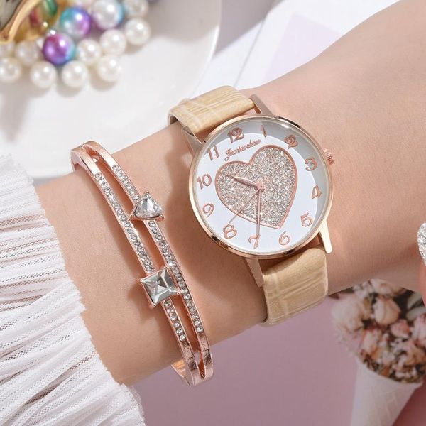 wristwatches quartz watches beautiful heart casual girls wrist watch for women lady bracelet, Slivery;brown
wristwatches quartz watches beautiful heart casual girls wrist watch for women lady bracelet, Slivery;brown