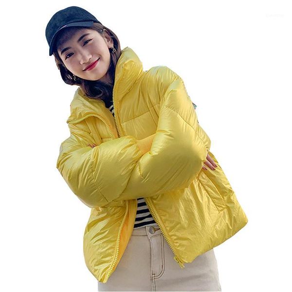 women's down & parkas bright waterproof winter jacket women short cotton womens chaqueta mujer stand collar coat yellow c59521, Black
women's down & parkas bright waterproof winter jacket women short cotton womens chaqueta mujer stand collar coat yellow c59521, Black