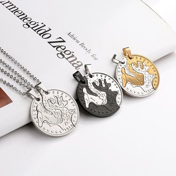 pendant necklaces necklace for women couple deer stainless steel gold chain men gifts male accessories punk jewelry wholesale, Silver
pendant necklaces necklace for women couple deer stainless steel gold chain men gifts male accessories punk jewelry wholesale, Silver