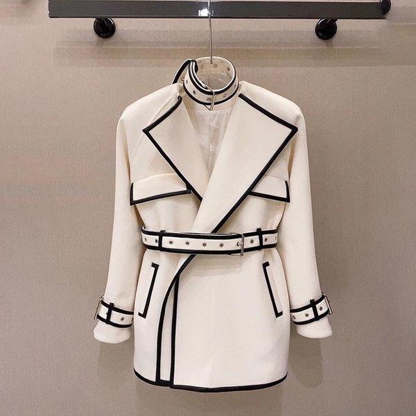 women's wool & blends designers with the cloth bag side coat 20 western style winter fashion belt trench lapels female, Black
women's wool & blends designers with the cloth bag side coat 20 western style winter fashion belt trench lapels female, Black