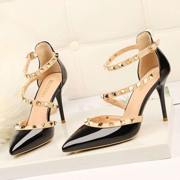 pointed toe rivet high heels women pumps thin heels ladies shoes fashion 2019 spring summer platform white dress shoes new, Black
pointed toe rivet high heels women pumps thin heels ladies shoes fashion 2019 spring summer platform white dress shoes new, Black