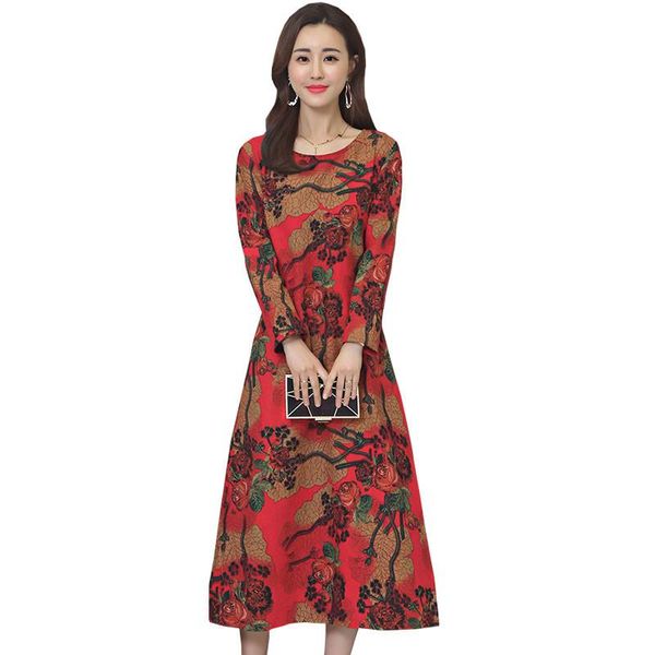 casual dresses 2021 autumn women printed flower dress linen cotton long sleeve maxi large size loose vintage vestidos r277, Black;gray
casual dresses 2021 autumn women printed flower dress linen cotton long sleeve maxi large size loose vintage vestidos r277, Black;gray