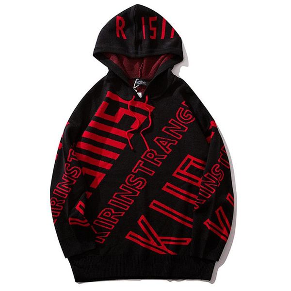 men's sweaters autumn hip hop couples sweater men hooded knitted mens letter oversize coat embroidered jumper clothing, White;black
men's sweaters autumn hip hop couples sweater men hooded knitted mens letter oversize coat embroidered jumper clothing, White;black