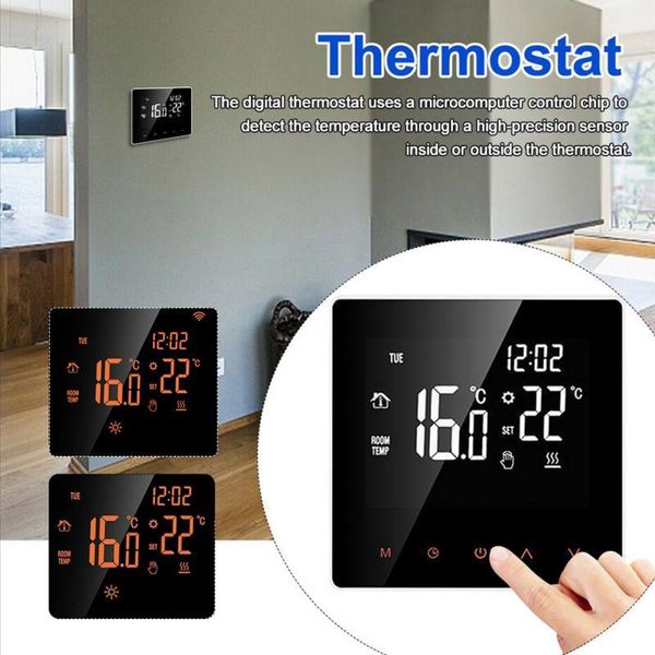 smart home control touch screen bedroom high-power programmable digital electric heating el floor office lcd display thermostat
smart home control touch screen bedroom high-power programmable digital electric heating el floor office lcd display thermostat
