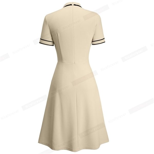 nice-forever summer vintage contrast color patchwork elegant dresses business formal flare swing women dress a245, Black;gray
nice-forever summer vintage contrast color patchwork elegant dresses business formal flare swing women dress a245, Black;gray