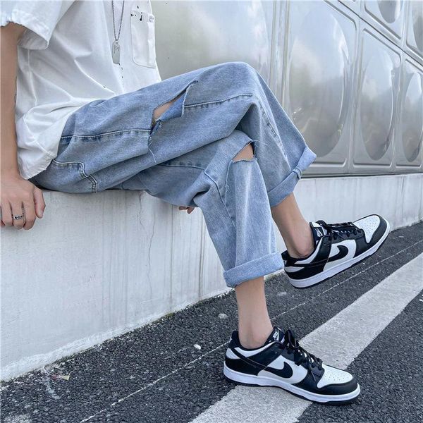 men's pants kemoy summer men ripped jeans casual straight loose male trousers hip hop streetwear harajuku fashion, Black
men's pants kemoy summer men ripped jeans casual straight loose male trousers hip hop streetwear harajuku fashion, Black