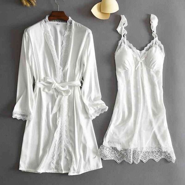 women's sleepwear 2pcs robe set women home clothing v-neck intimate lingerie lace spring summer wedding nightgown casual sati, Black;red
women's sleepwear 2pcs robe set women home clothing v-neck intimate lingerie lace spring summer wedding nightgown casual sati, Black;red