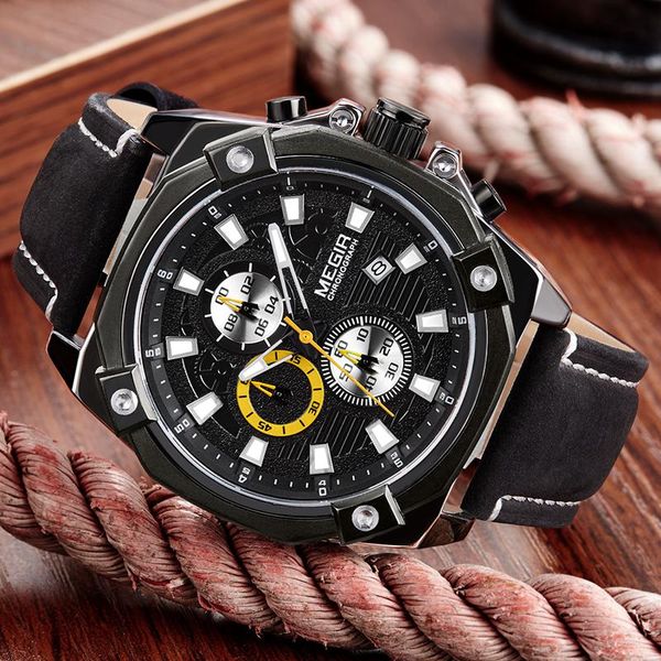 wristwatches 2021the megir reloj hombre brand watch men's sports watches military army men leather strap male relogio masculino, Slivery;brown
wristwatches 2021the megir reloj hombre brand watch men's sports watches military army men leather strap male relogio masculino, Slivery;brown