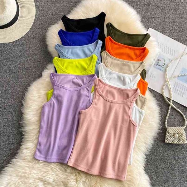 knitted tank summer solid simple o-neck sleeveless skinny stretch crop workout sportswear vest tee s 210603, White
knitted tank summer solid simple o-neck sleeveless skinny stretch crop workout sportswear vest tee s 210603, White