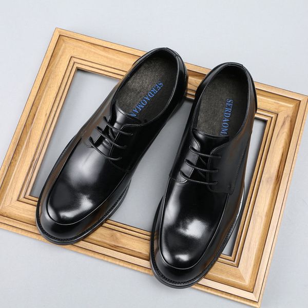 New Business Men Formal Shoes Wedding Dress Work Shoes British Round Toe Fashion Genuine Leather Zapatos Oxford Shoes B187, Black
New Business Men Formal Shoes Wedding Dress Work Shoes British Round Toe Fashion Genuine Leather Zapatos Oxford Shoes B187, Black