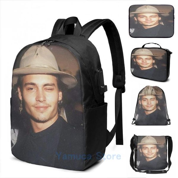 backpack funny graphic print johnny depp usb charge men school bags women bag travel laptop
backpack funny graphic print johnny depp usb charge men school bags women bag travel laptop