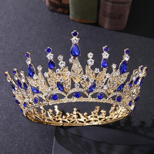 royal princess diadem bling crystal leaf full round tiaras and crowns headbands for women girls bride wedding hair jewelry, Golden;silver
royal princess diadem bling crystal leaf full round tiaras and crowns headbands for women girls bride wedding hair jewelry, Golden;silver