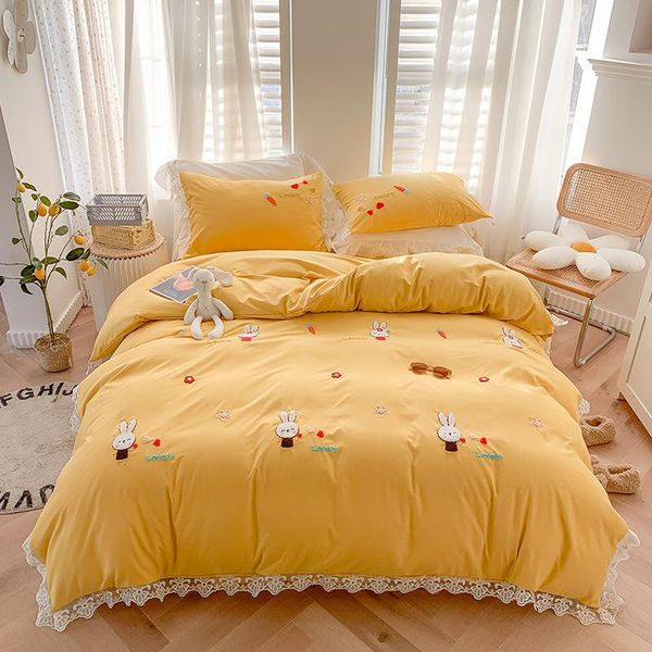 bedding sets lovely princess style washed cotton 4-piece sheet quilt cover 3-piece lace set kawaii
bedding sets lovely princess style washed cotton 4-piece sheet quilt cover 3-piece lace set kawaii