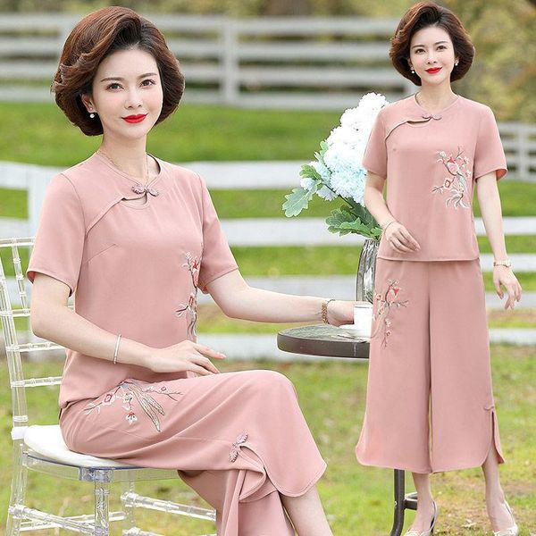 women's two piece pants summer casual sets women 2pieces plus size tracksuit elegant short sleeve floralt-shirt+wide leg female vintage, White
women's two piece pants summer casual sets women 2pieces plus size tracksuit elegant short sleeve floralt-shirt+wide leg female vintage, White