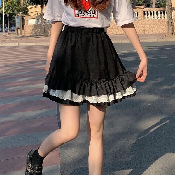 skirts japanese gothic lolita style mini women sweet lace ruffles bubble skirt korean girls harajuku high waist punk, Black
skirts japanese gothic lolita style mini women sweet lace ruffles bubble skirt korean girls harajuku high waist punk, Black