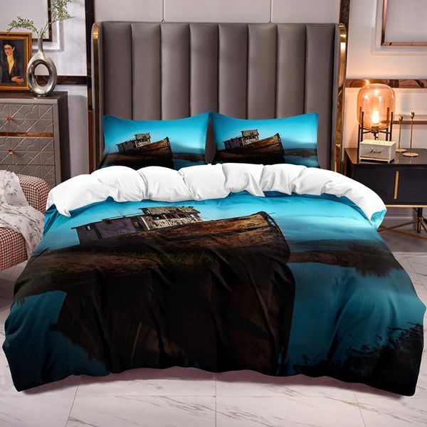 bedding sets comforter cover with stranded ship pattern 3d duvet zipper closure corner ties
bedding sets comforter cover with stranded ship pattern 3d duvet zipper closure corner ties