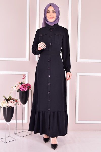 ethnic clothing belted dress black vbr40980, Red