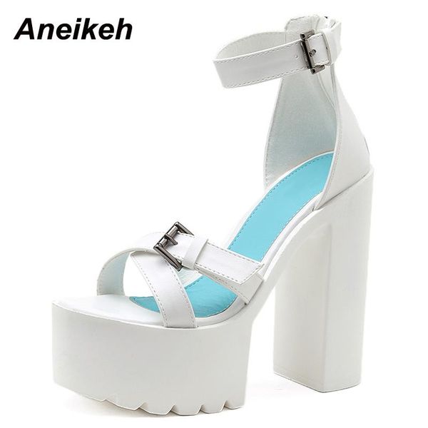sandals aneikeh 2021 summer concise lace-up women's pu square heels buckle cross-tied classics party ankle strap sandalias, Black
sandals aneikeh 2021 summer concise lace-up women's pu square heels buckle cross-tied classics party ankle strap sandalias, Black