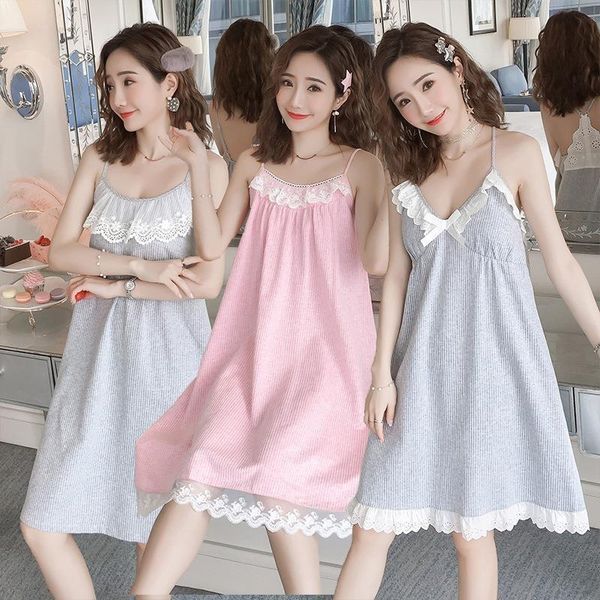 100% cotton lingerie spaghetti strap nightgown for women 2019 summer girls lace home dress sleepwear nightdress night dress, Black;red
100% cotton lingerie spaghetti strap nightgown for women 2019 summer girls lace home dress sleepwear nightdress night dress, Black;red