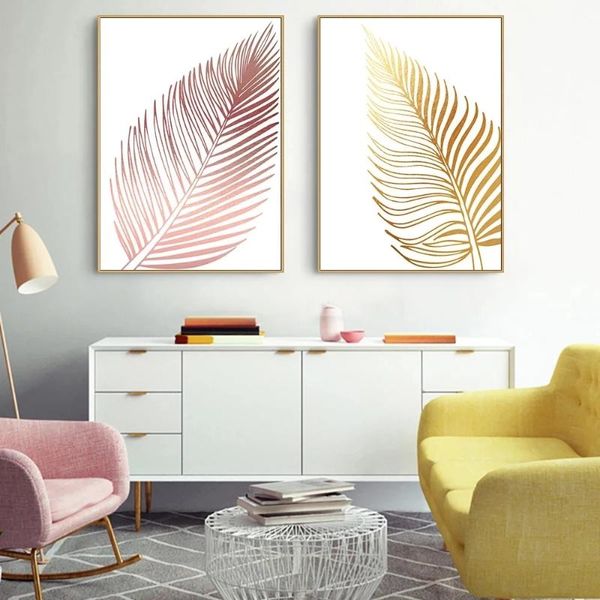 paintings pink and gold leaves posters prints nordic canvas painting wall art pictures modern home design for living room no frame
paintings pink and gold leaves posters prints nordic canvas painting wall art pictures modern home design for living room no frame