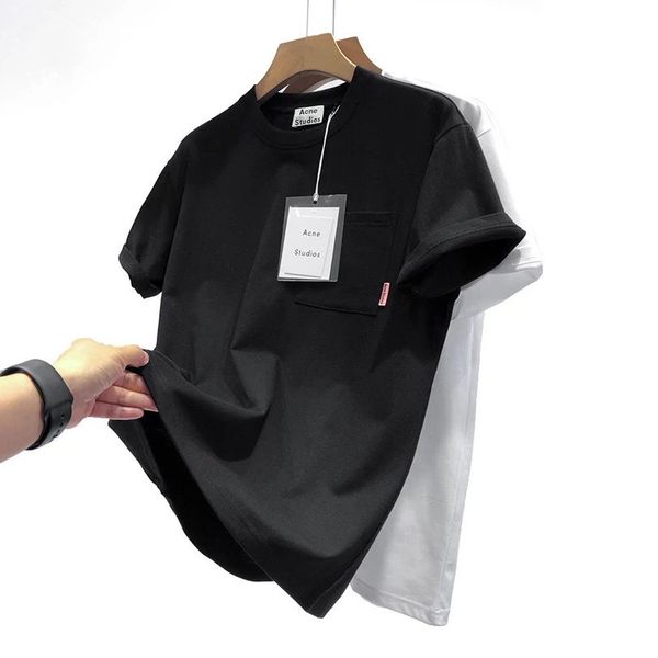men's and women t-shirt acne studios european and american pocket stitching short-sleeved 100% cotton round neck t-shirt, White;black
men's and women t-shirt acne studios european and american pocket stitching short-sleeved 100% cotton round neck t-shirt, White;black