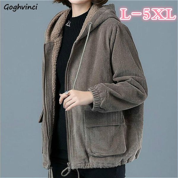 basic jackets women corduroy hooded fashion loose large size -5xl chic thicken ulzzang female outwear all-match stylish warm, Black;brown
basic jackets women corduroy hooded fashion loose large size -5xl chic thicken ulzzang female outwear all-match stylish warm, Black;brown