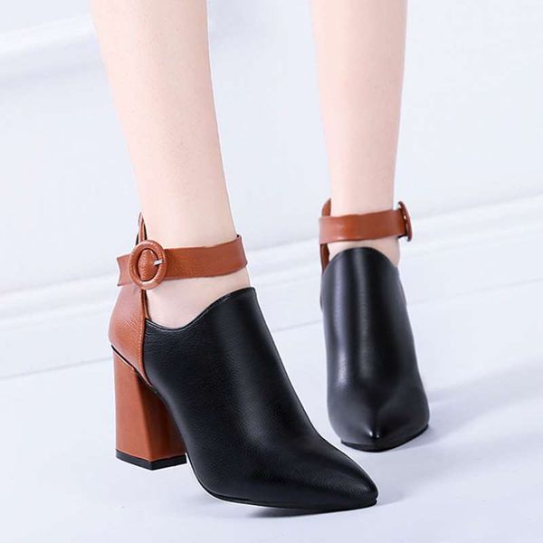 plus size 35-44 women boots patchwork ankle boots buckle botas mujer high heels booties winter shoes zip zapatos mujer 7736, Black
plus size 35-44 women boots patchwork ankle boots buckle botas mujer high heels booties winter shoes zip zapatos mujer 7736, Black