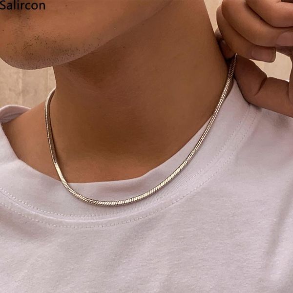 chokers goth minimalism silver color thin snake chain choker necklace for women men punk hiphop fashion cool jewelry party gift, Golden;silver
chokers goth minimalism silver color thin snake chain choker necklace for women men punk hiphop fashion cool jewelry party gift, Golden;silver
