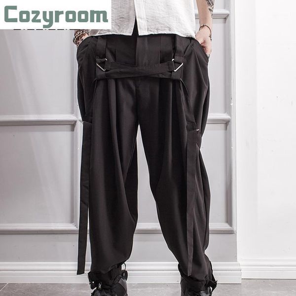 men fashion casual pants boots breeches loose harem small feet trousers adjustable handsome strap design personality cargo men's, Black
men fashion casual pants boots breeches loose harem small feet trousers adjustable handsome strap design personality cargo men's, Black