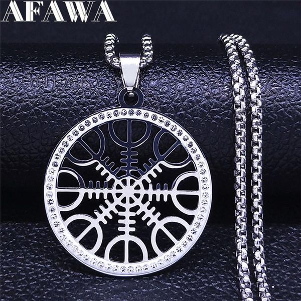 pendant necklaces classic viking vegvisir compass chain necklace crystal stainless steel nordic runes odin celts ethnic jewelry n4832s02, Silver
pendant necklaces classic viking vegvisir compass chain necklace crystal stainless steel nordic runes odin celts ethnic jewelry n4832s02, Silver