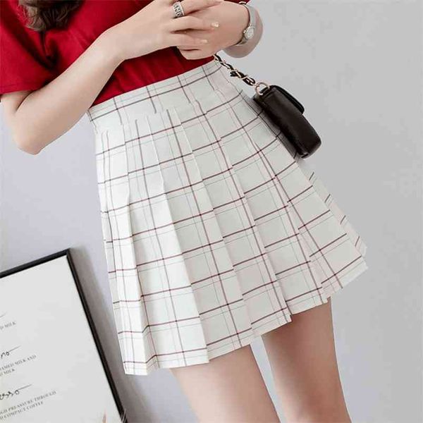 summer high waist slim simple plaid pleated skirt plus size temperament women a-line short 210527, Black
summer high waist slim simple plaid pleated skirt plus size temperament women a-line short 210527, Black
