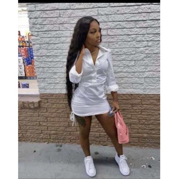 spring summer dresses women long sleeve solid color shirt dress vestidoes midi skirt club outfits streetwear gothic clothes, Black;gray
spring summer dresses women long sleeve solid color shirt dress vestidoes midi skirt club outfits streetwear gothic clothes, Black;gray