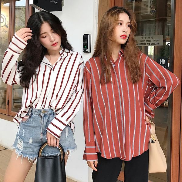 women's blouses & shirts fashion womens 2021 spring autumn korean ulzzang harajuku vintage striped long sleeve blouse women casual, White
women's blouses & shirts fashion womens 2021 spring autumn korean ulzzang harajuku vintage striped long sleeve blouse women casual, White