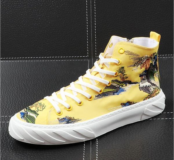 new men fashion embroidery casual ankle boots spring autumn flock leather metal decoration riding boots high hip hop shoes, Black
new men fashion embroidery casual ankle boots spring autumn flock leather metal decoration riding boots high hip hop shoes, Black