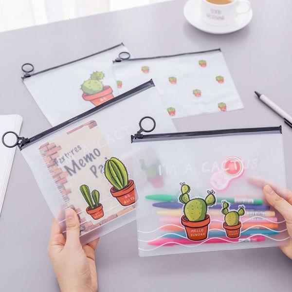 transparent cactus pen bag cartoon frosted ring cute girl heart storage file primary school student
transparent cactus pen bag cartoon frosted ring cute girl heart storage file primary school student