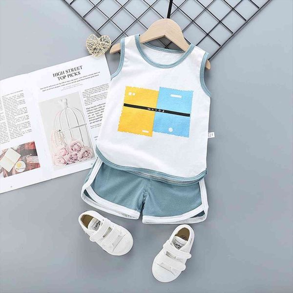 2 pieces set summer children clothes for boys girls cotton cute cartoon sleeveless vests short pant clothing sets 1 5, White
2 pieces set summer children clothes for boys girls cotton cute cartoon sleeveless vests short pant clothing sets 1 5, White