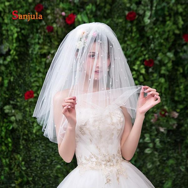 bridal veils three layers soft tulle with comb pears shoulder length cut edge stunning wedding velo de novia 2021 v107, Black
bridal veils three layers soft tulle with comb pears shoulder length cut edge stunning wedding velo de novia 2021 v107, Black